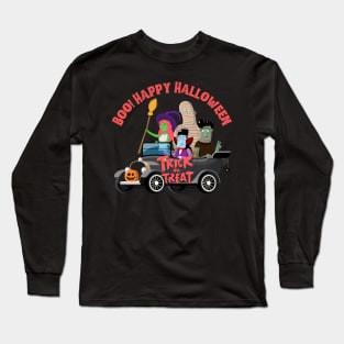 Boo Happy Halloween Long Sleeve T-Shirt